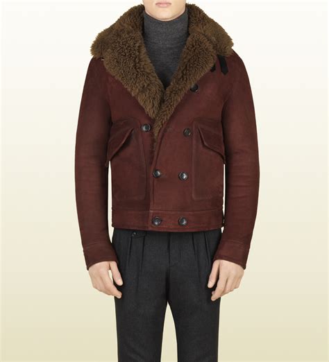 gucci jacket men|gucci shearling jacket for men.